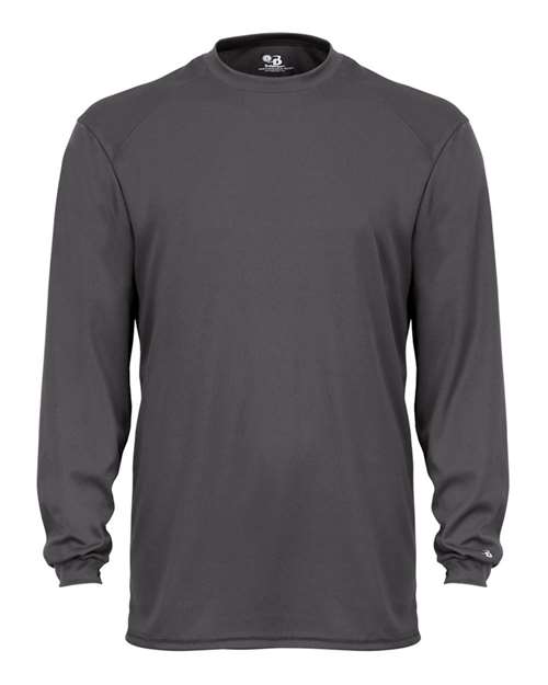 Men's B-Tech Cotton-Feel Long Sleeve T-Shirt - Graphite Front
