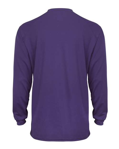 Men's B-Tech Cotton-Feel Long Sleeve T-Shirt - Purple Back