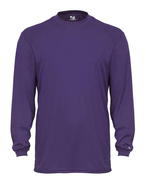 Men's B-Tech Cotton-Feel Long Sleeve T-Shirt - Purple Front