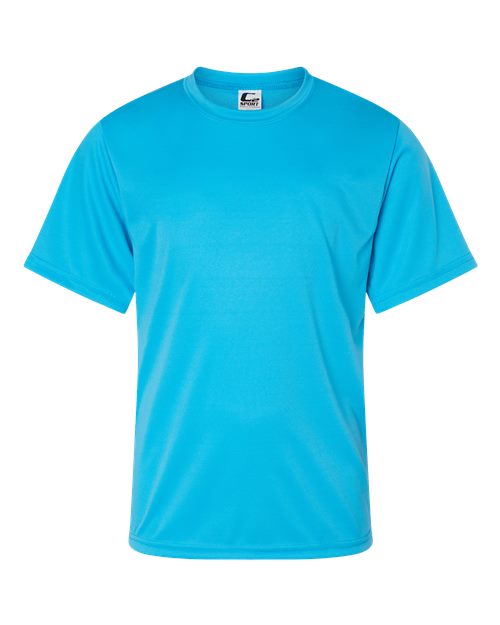 Youth Performance T-Shirt - Electric Blue Front