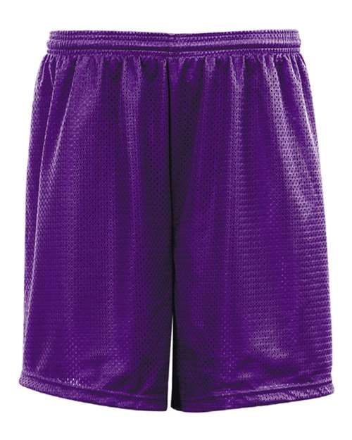 Youth Mesh Shorts - Purple Front