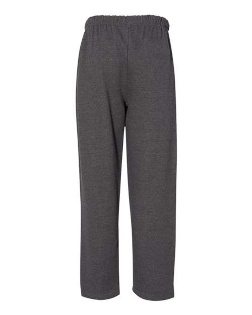 Men's Open-Bottom Sweatpants - Charcoal Back
