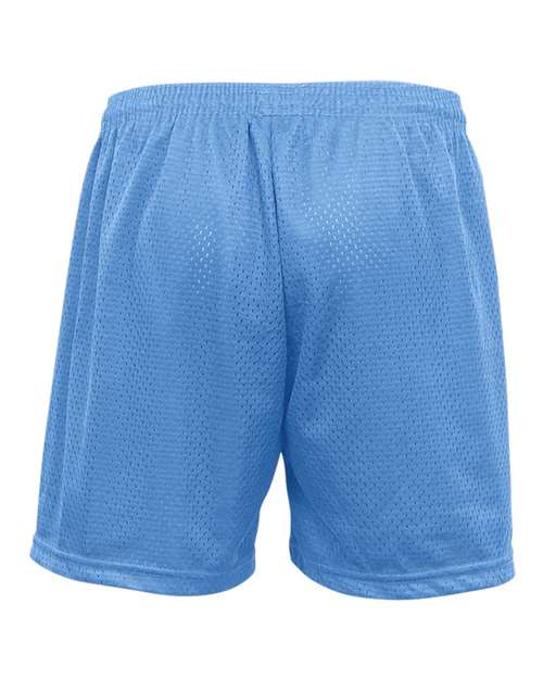 Women's Pro Mesh 5" Solid Liner Shorts - Columbia Blue  Back