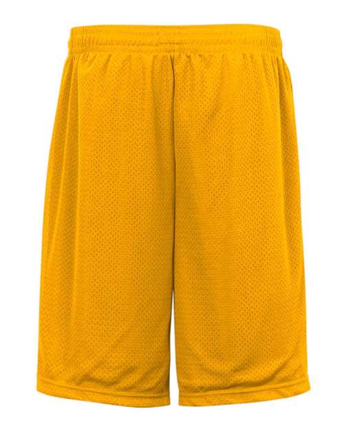 Men's Pro Mesh 9" Shorts with Pockets - Gold Back