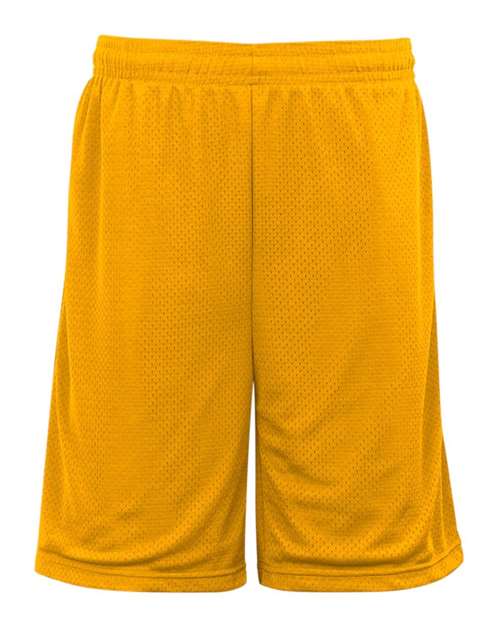 Men's Pro Mesh 9" Shorts with Pockets - Gold Front