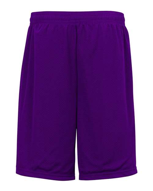 Men's Pro Mesh 9" Shorts with Pockets - Purple Back