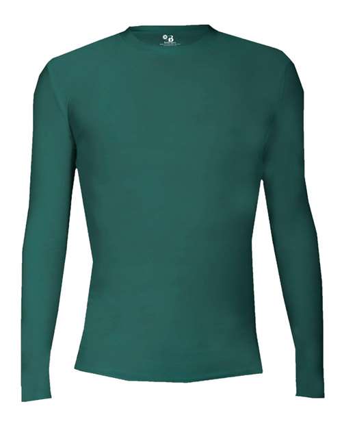 Youth Pro-Compression Long Sleeve T-Shirt - Forest Front