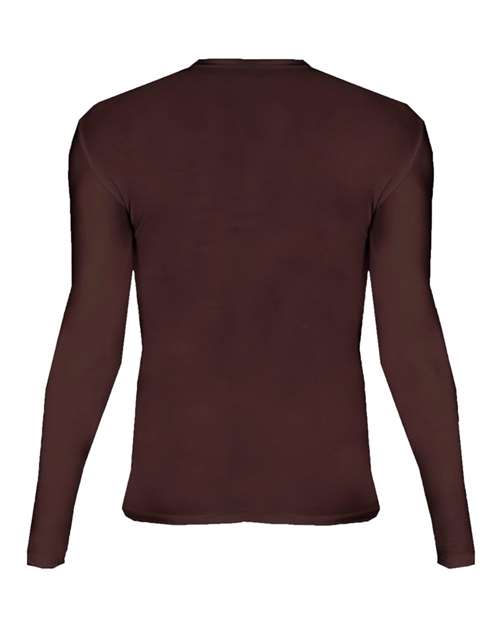 Youth Pro-Compression Long Sleeve T-Shirt - Maroon Back