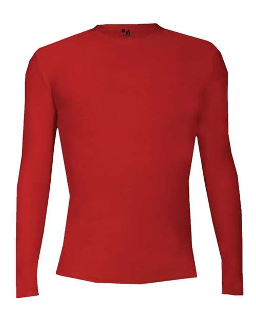 Youth Pro-Compression Long Sleeve T-Shirt - Red Front