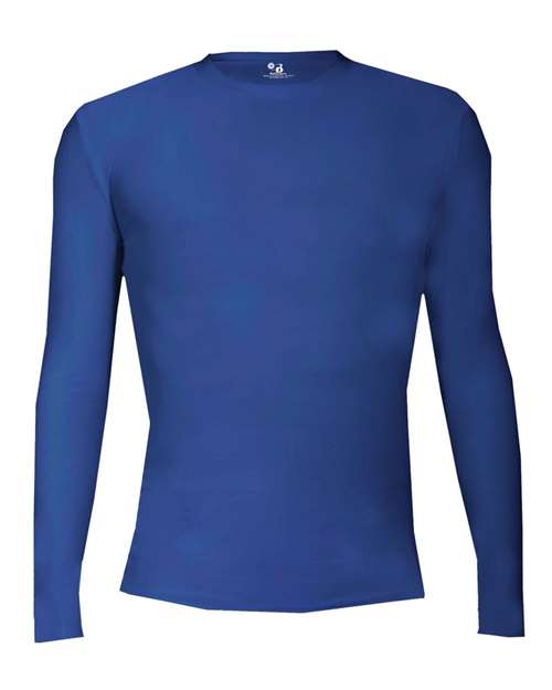 Youth Pro-Compression Long Sleeve T-Shirt - Royal Front