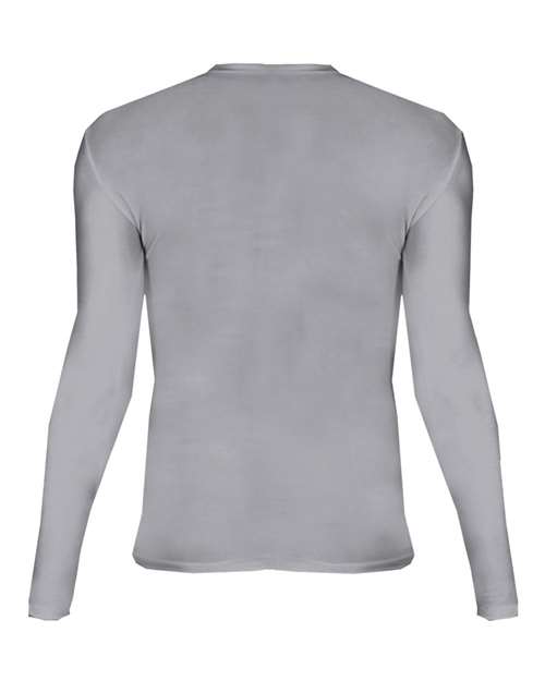 Youth Pro-Compression Long Sleeve T-Shirt - Silver Back