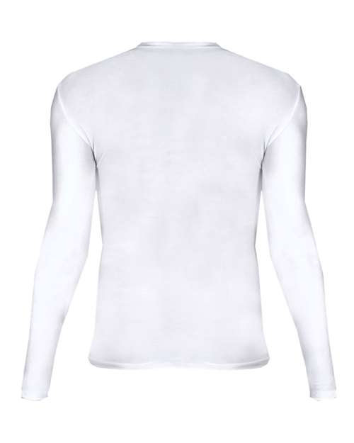 Youth Pro-Compression Long Sleeve T-Shirt - White Back
