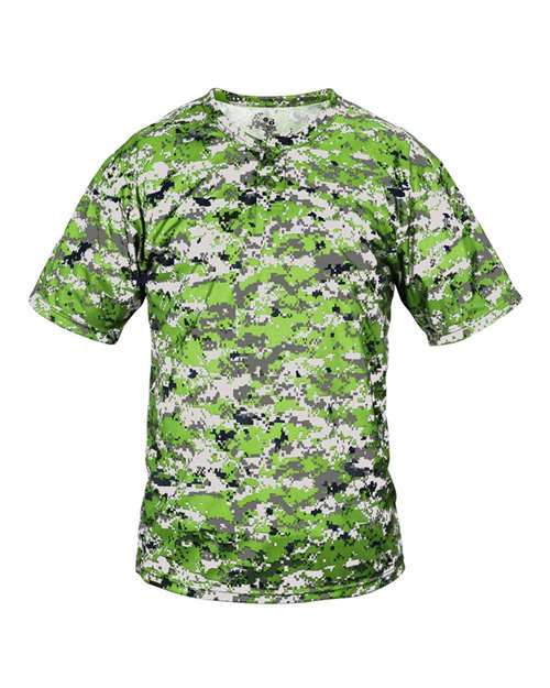 Shaka Wear Unisex Quarter-Zip Short Sleeve Work Shirt - Khaki Front