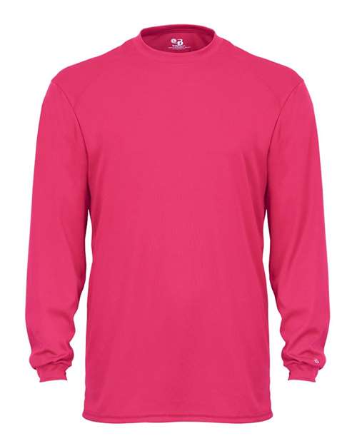 Unisex B-Core Long Sleeve T-Shirt - Hot Pink Front