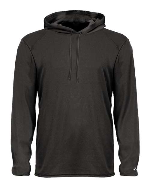 Unisex B-Core Hooded Long Sleeve T-Shirt - Black Front