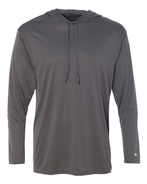 Unisex B-Core Hooded Long Sleeve T-Shirt - Graphite Front