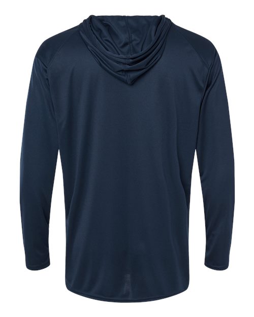 Unisex B-Core Hooded Long Sleeve T-Shirt - Navy Back