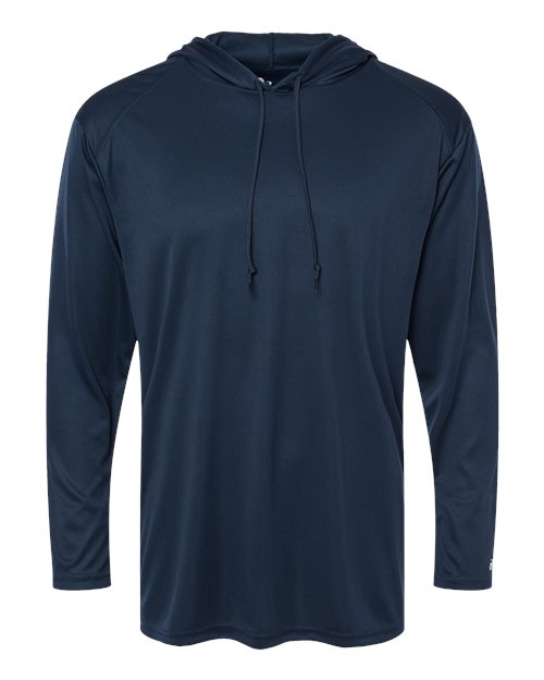 Unisex B-Core Hooded Long Sleeve T-Shirt - Navy Front