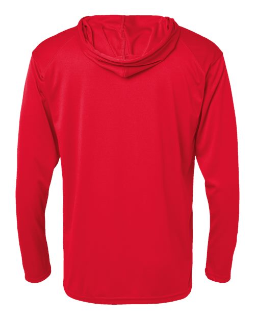 Unisex B-Core Hooded Long Sleeve T-Shirt - Red Back