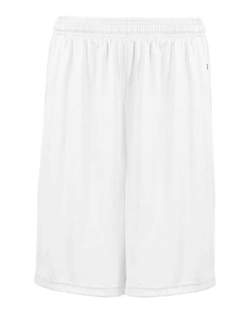 Men's B-Core 10" Shorts with Pockets - White Front