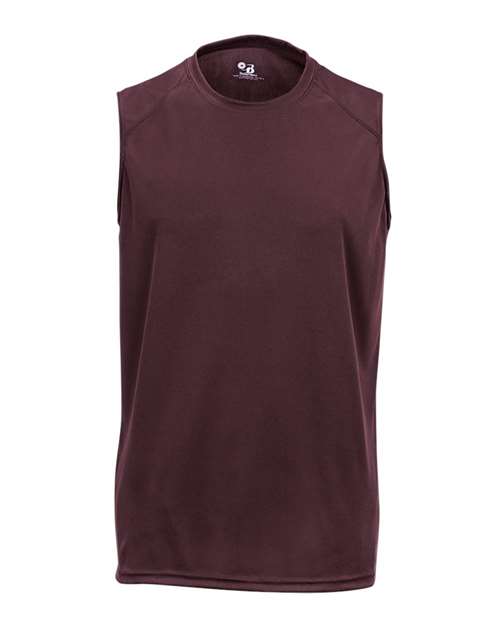 Men's B-Core Sleeveless T-Shirt - Maroon Front