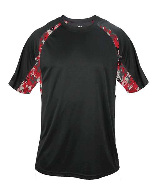 Men's Hook Digital T-Shirt - Black/ Red Front