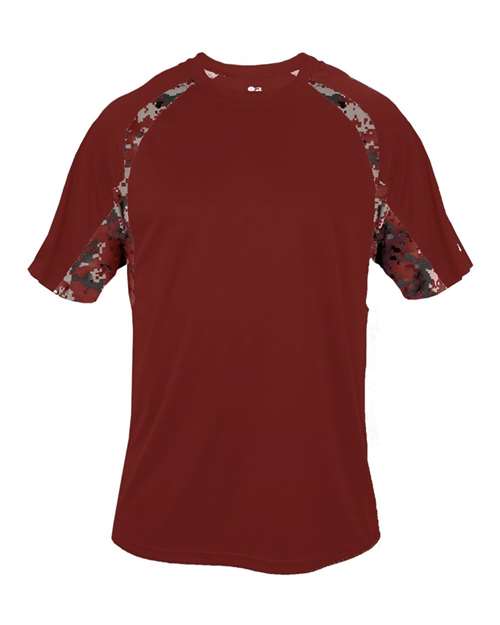 Men's Hook Digital T-Shirt - Cardinal/ Cardinal Digital Front