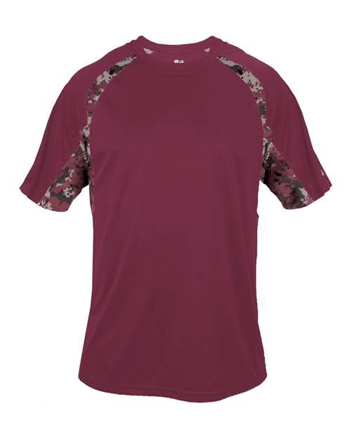 Men's Hook Digital T-Shirt - Maroon/ Maroon Digital Front