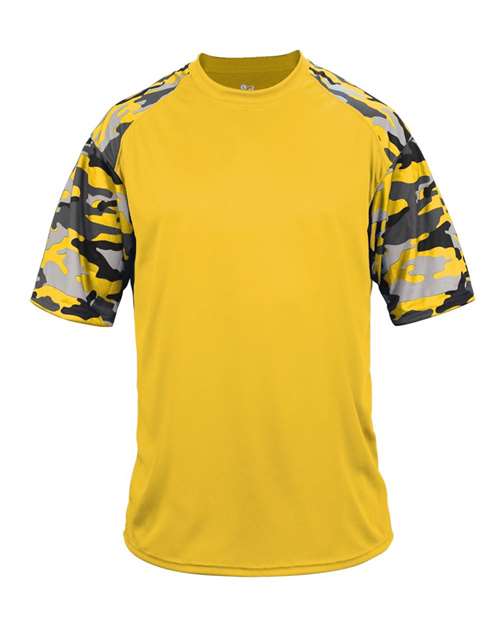 Men's Camo Sport T-Shirt - Gold/ Gold Camo Front