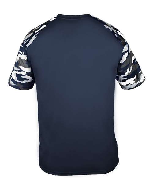 Men's Camo Sport T-Shirt - Navy/ Navy Camo Back