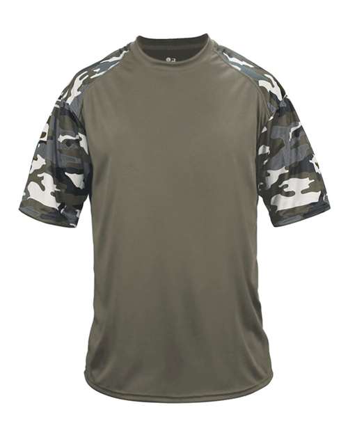 Men's Camo Sport T-Shirt - OD Green/ OD Green Camo Front