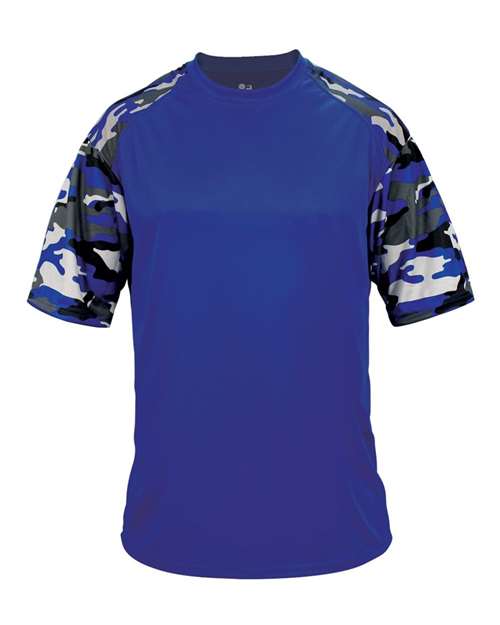 Men's Camo Sport T-Shirt - Royal/ Royal Camo Front