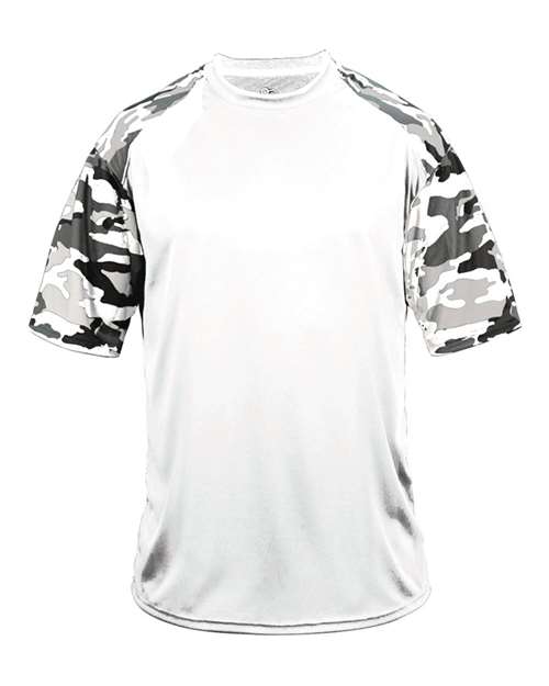 Men's Camo Sport T-Shirt - White/ White Camo Front