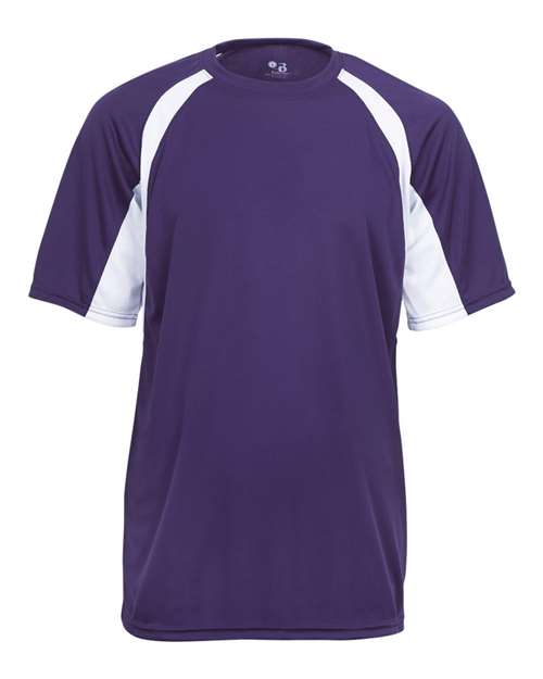 Men's B-Core Hook T-Shirt - Purple/ White Front