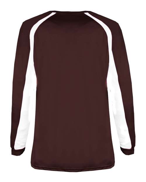 Men's B-Core Hook Long Sleeve T-Shirt - Maroon/ White Back