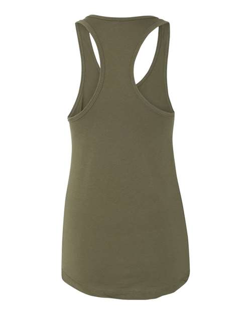 Women's Ideal Racerback Tank - Military Green Back