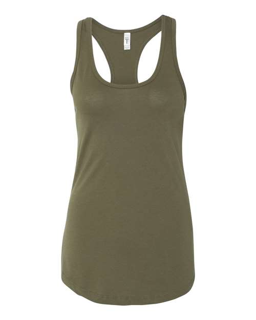 Women's Ideal Racerback Tank - Military Green Front