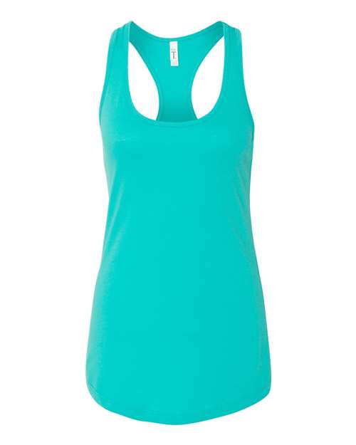 Women's Ideal Racerback Tank - Tahiti Blue Front