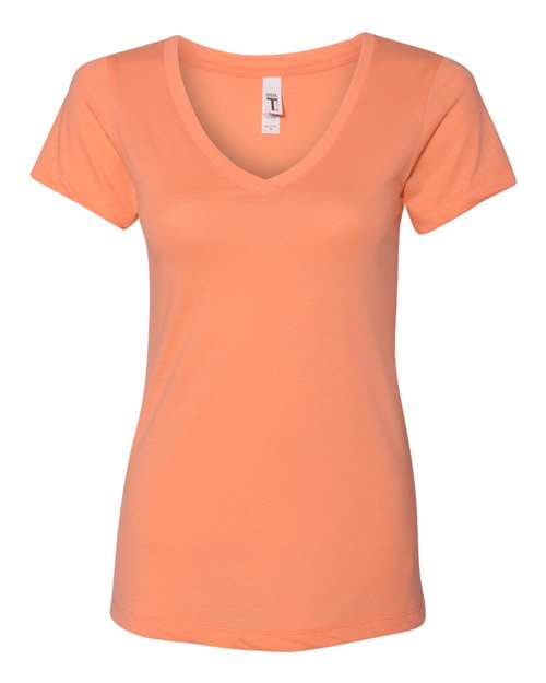 Women's Ideal V-Neck T-Shirt - Light Orange Front