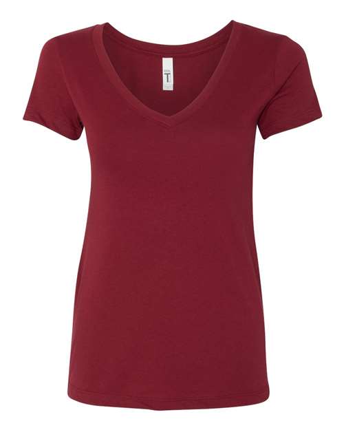 Women's Ideal V-Neck T-Shirt - Cardinal Front