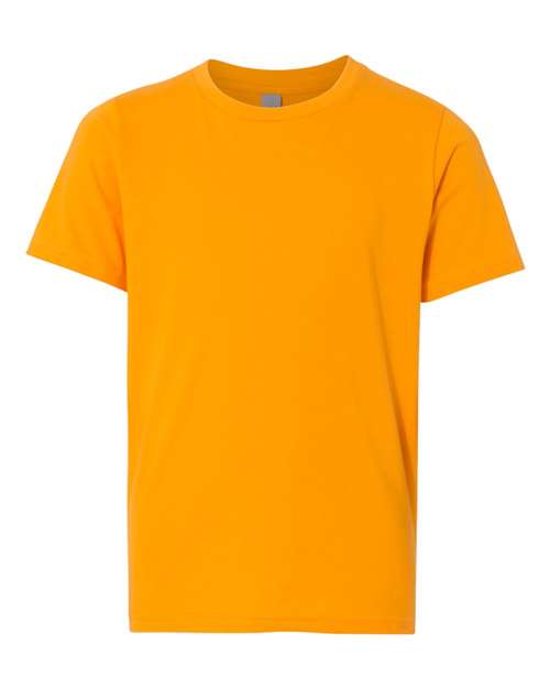 Youth Cotton T-Shirt - Gold Front