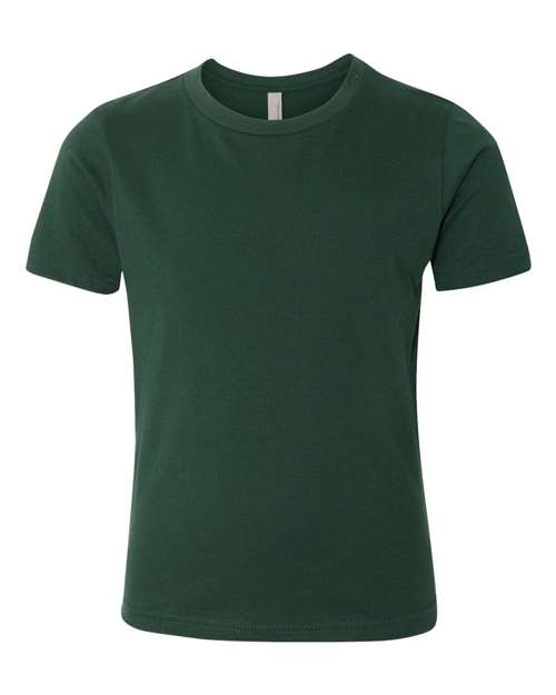 Youth Cotton T-Shirt - Forest Green Front