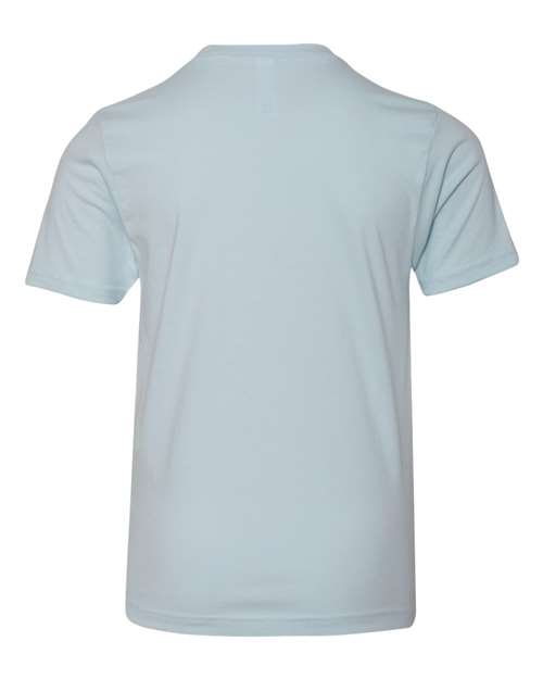 Youth Cotton T-Shirt - Light Blue Back
