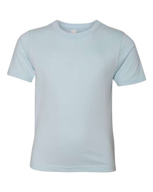 Youth Cotton T-Shirt - Light Blue Front