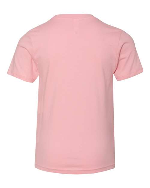 Youth Cotton T-Shirt - Light Pink Back