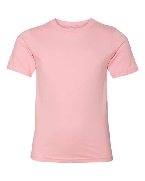 Youth Cotton T-Shirt - Light Pink Front