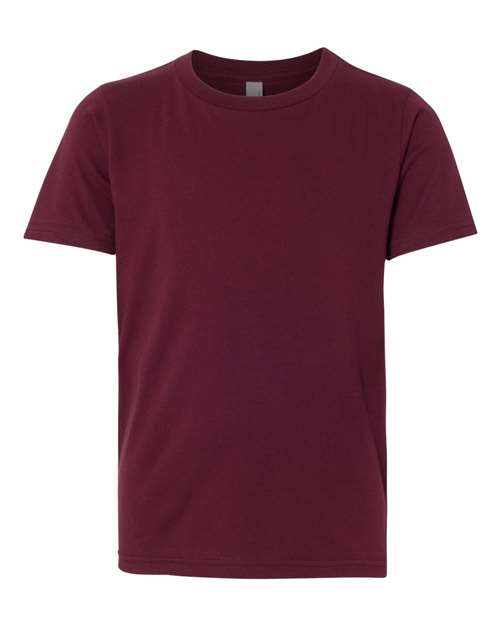 Youth Cotton T-Shirt - Maroon Front