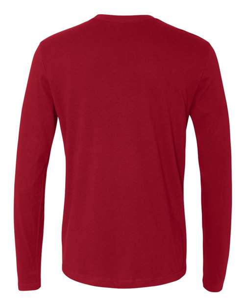 Unisex Cotton Long Sleeve T-Shirt - Cardinal Back