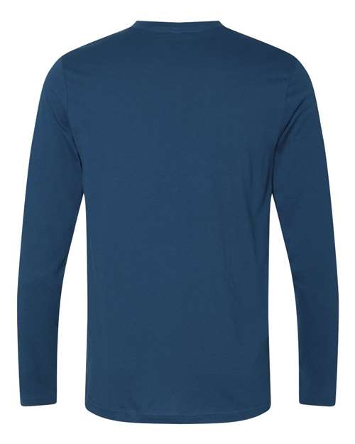 Unisex Cotton Long Sleeve T-Shirt - Cool Blue Back