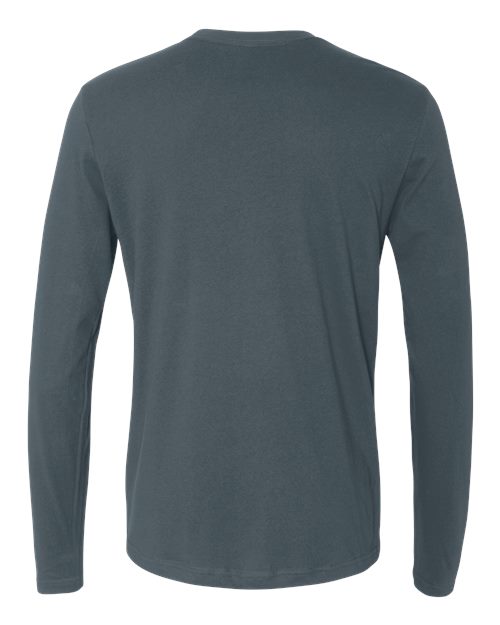 Unisex Cotton Long Sleeve T-Shirt - Indigo Back